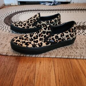 Vans Leopard and Skull Print Slip-On Sneakers